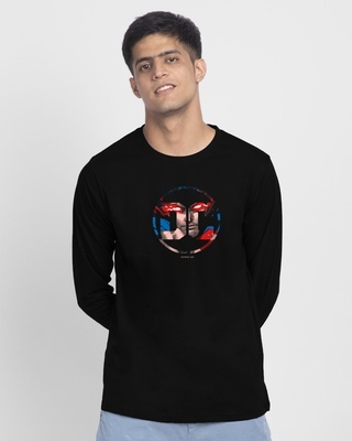 Shop Men's Black DC Superman (SML) Graphic Printed T-shirt-Front