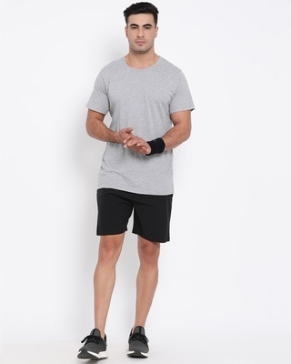 Shop Men's Black Polyester Shorts-Front