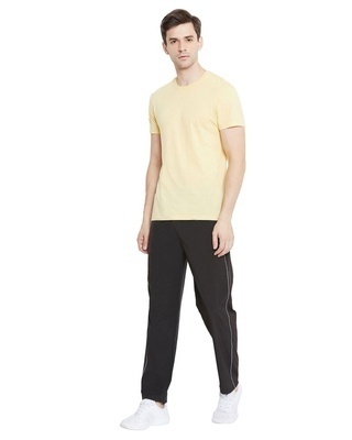 Shop Men's Black Polyester Track Pants-Front