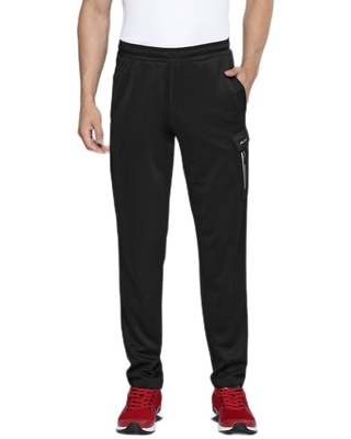 Shop Men's Black Slim Fit Track Pants-Front