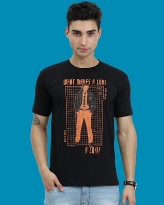 Shop Men's Black What Makes A Loki Graphic Printed T-shirt-Front