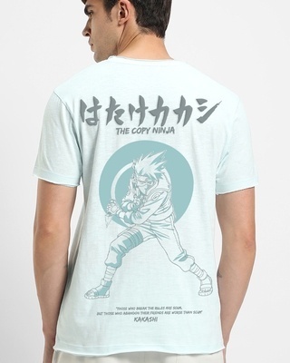 Shop Men's Blue Copy Ninja Graphic Printed T-shirt-Front