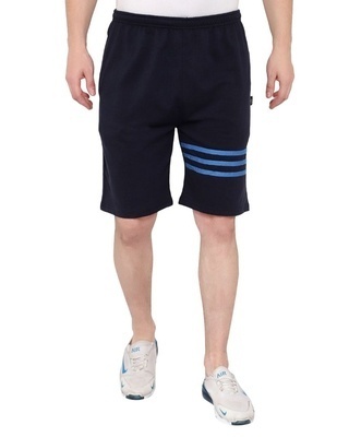 Shop Men's Blue Cotton Shorts-Front