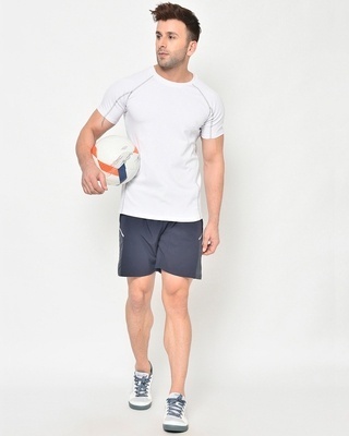 Shop Men's Blue Hydra-Cool Antimicrobial Running Shorts-Front