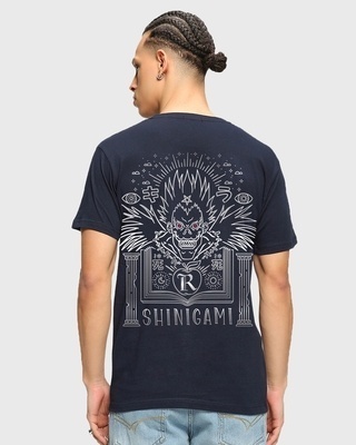 Shop Men's Blue Shinigami Graphic Printed T-shirt-Front