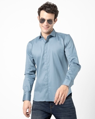 Shop Men's Blue Shirt-Front