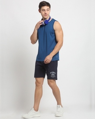 Shop Men's Blue Sports Shorts-Front