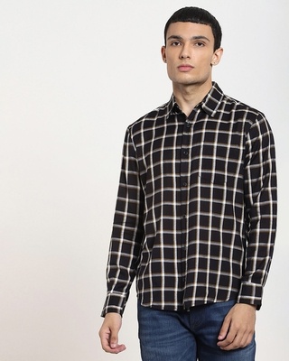 Shop Men's Checks Full Sleeve Pocket Shirt-Front