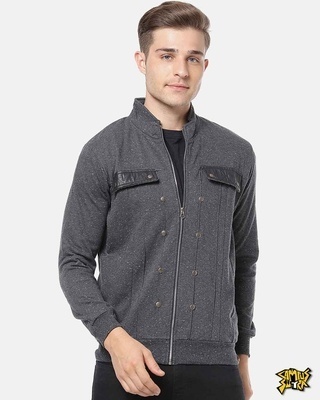 Shop Men's Full Sleeve Solid Stylish Jacket-Front
