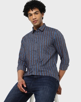 Shop Men's Full Sleeves Printed Shirt-Front