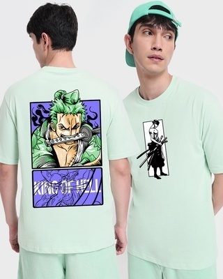 Shop Men's Green Moss Head Graphic Printed Oversized T-shirt-Front