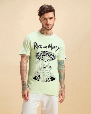 Shop Men's Green Portal Boys Graphic Printed T-shirt-Front