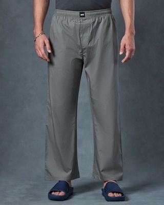 Shop Men's Grey Oversized Pyjamas-Front