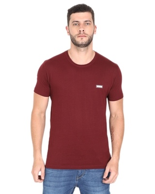 Shop Men's Maroon Casual T-shirt-Front