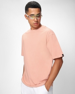 Shop Men's Pink Oversized T-shirt-Front