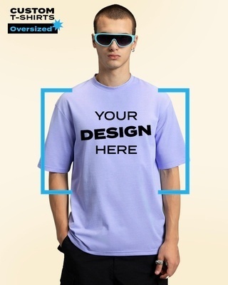 Shop Men's Purple Customizable Oversized T-shirt-Front
