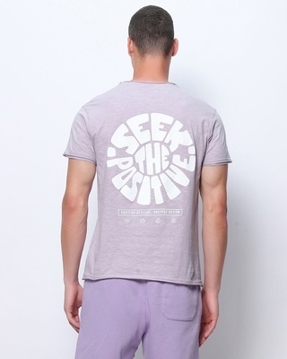 Shop Men's Purple Peace Seeker Graphic Printed T-shirt-Front