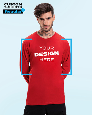 Men's Red Customizable T-shirt