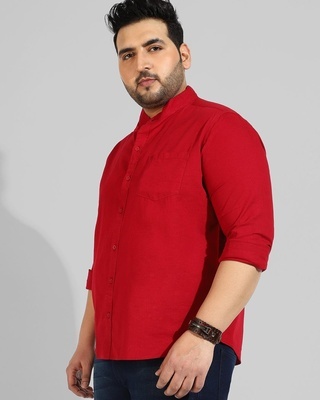 Shop Men's Red Plus Size Shirt-Front