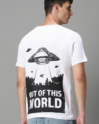 Shop Men's White Area 51 Graphic Printed T-shirt-Front