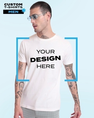Shop Men's White Customizable T-shirt-Front