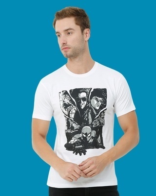Shop Men's White Graphic Printed T-shirt-Front