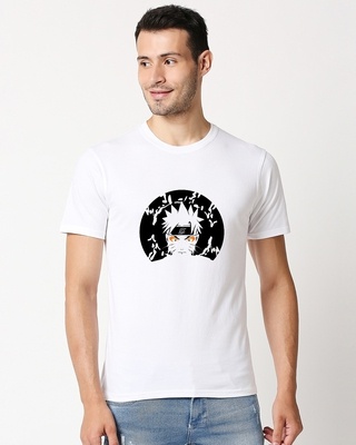 Shop Men's White Sage Naruto Printed T-shirt-Front