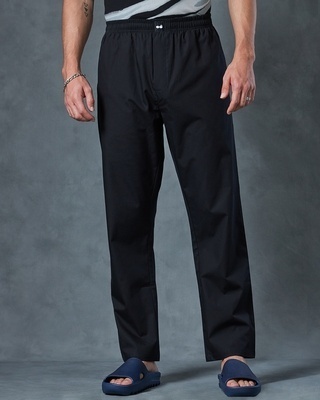 Shop Men's Black Pyjamas-Front