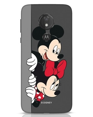 Shop Mickey And Minnie Moto G7 Power Mobile Cover-Front