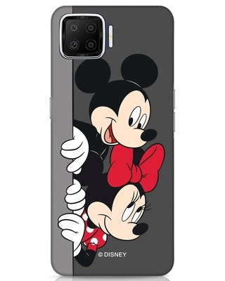 Shop Mickey And Minnie Oppo F17 Mobile Covers-Front