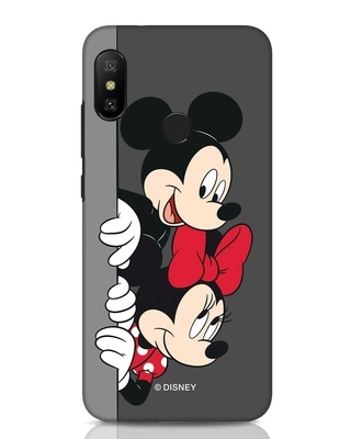 Shop Mickey And Minnie Xiaomi Redmi Note 6 Pro Mobile Cover-Front
