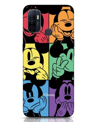 Shop Mickey Face Designer Hard Cover for Oppo A53-Front