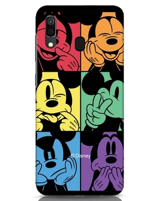 Shop Mickey Face Designer Hard Cover for Samsung Galaxy A30-Front