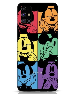 Shop Mickey Face Designer Hard Cover for Samsung Galaxy M31s-Front