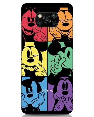 Shop Mickey Face Designer Hard Cover for Xiaomi Poco x3-Front