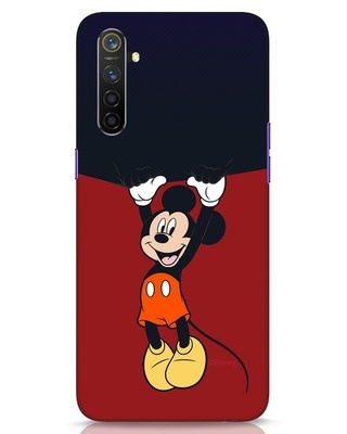 Shop Mickey Hangin Realme 6 Mobile Cover (DL)-Front