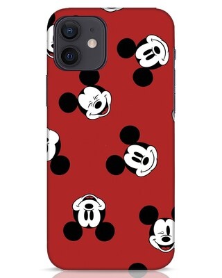 Shop Mickey Pattern iPhone 12 Mobile Cover-Front