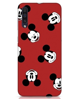 Shop Mickey Pattern Samsung Galaxy A50 Mobile Cover-Front