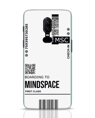 Shop Mindspace Ticket Designer Hard Cover for OnePlus 6-Front