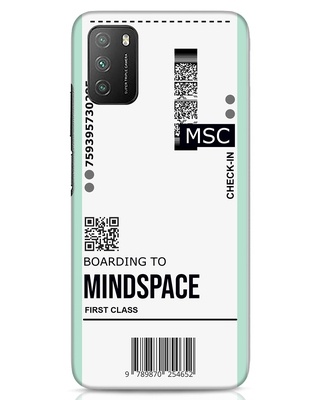 Shop Mindspace Ticket Designer Hard Cover for Xiaomi Poco M3-Front