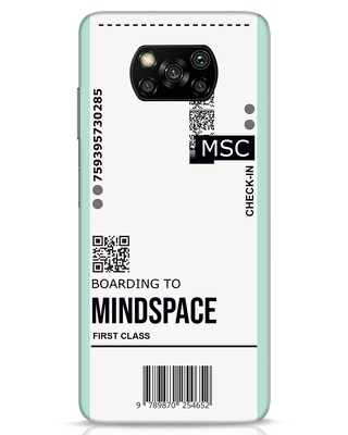 Shop Mindspace Ticket Designer Hard Cover for Xiaomi Poco X3 Pro-Front