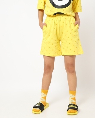 Shop Women's Minion AOP Shorts-Front