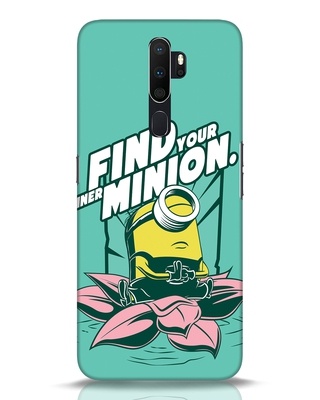 Shop Minion Peace Designer Hard Cover for Oppo A5 2020-Front