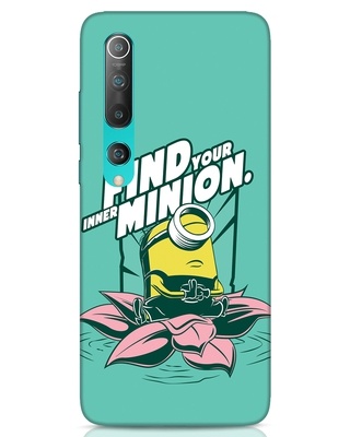 Shop Minion Peace Designer Hard Cover for Xiaomi Mi 10-Front