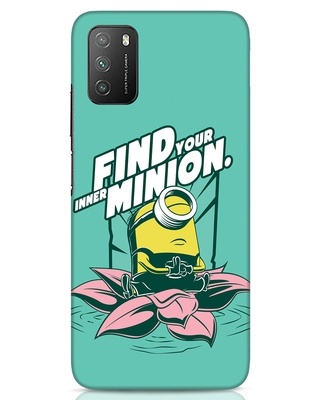 Shop Minion Peace Designer Hard Cover for Xiaomi Poco M3-Front