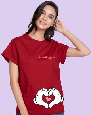 Shop Minnie Love Hyper Print Boyfriend T-shirt (DL)-Front