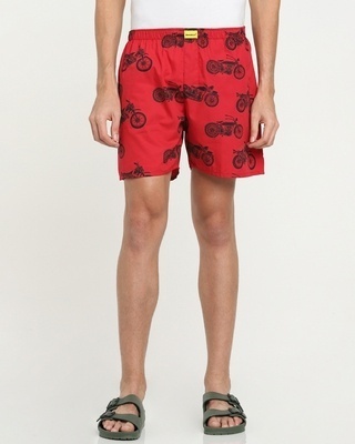Shop Motor Way All Over Printed Boxer-Front
