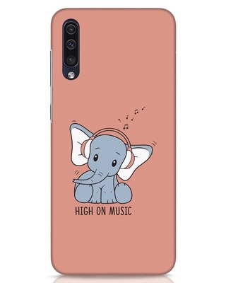 Shop Music Elephant Samsung Galaxy A50 Mobile Cover-Front