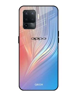 Shop Mystic Aurora Printed Premium Glass Cover for Oppo F19 Pro (Shock Proof, Lightweight)-Front