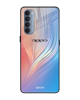 Shop Mystic Aurora Printed Premium Glass Cover for Oppo Reno 4 Pro (Shock Proof, Lightweight)-Front